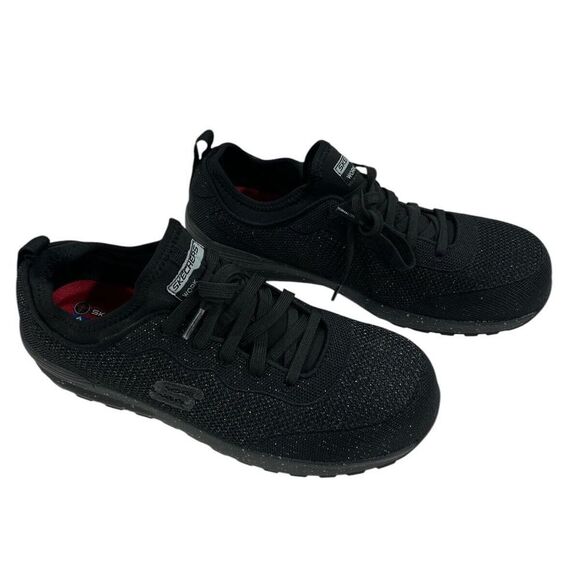 Skechers Bulkin Balran Womens Comp Toe Safety Work Sneakers 108033 Black Size 9 - Picture 2 of 8